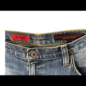 Men's Adriano Goldschmied Angel Cut Distressed Basic Wash Denim Straight Leg 36W